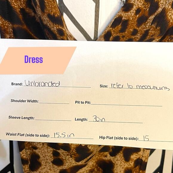 Mini Animal Print Exotic Dancer Dress Women's Small Brown Backless Chain Sexy - Picture 15 of 15